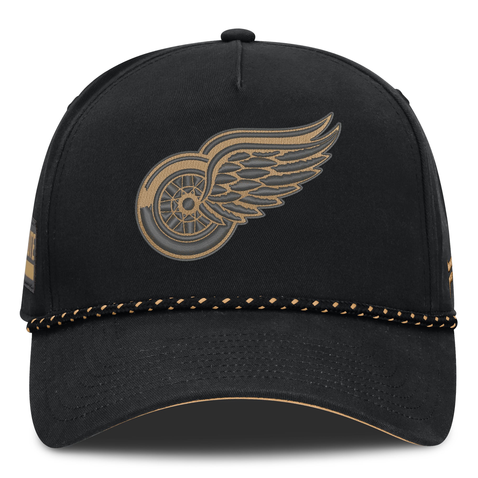 Men's Fanatics  Black Detroit Red Wings Military Appreciation Authentic Pro A-Frame Adjustable Hat